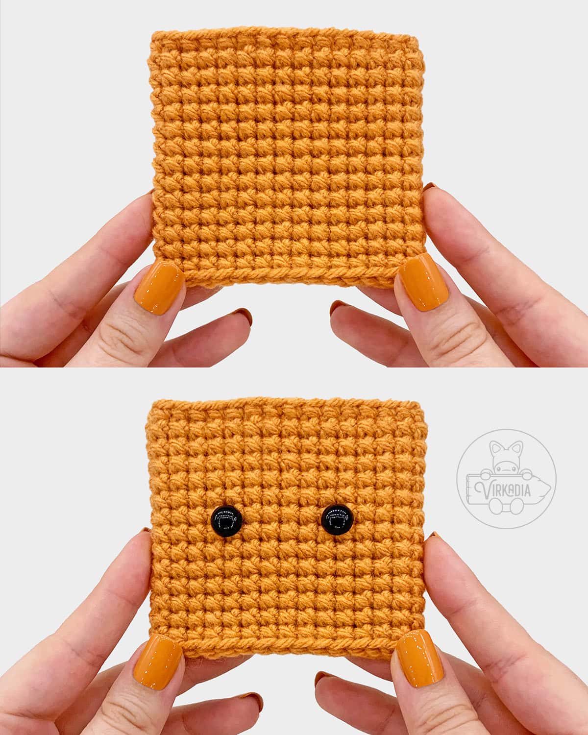 how to attach safety eyes onto amigurumi tutorial