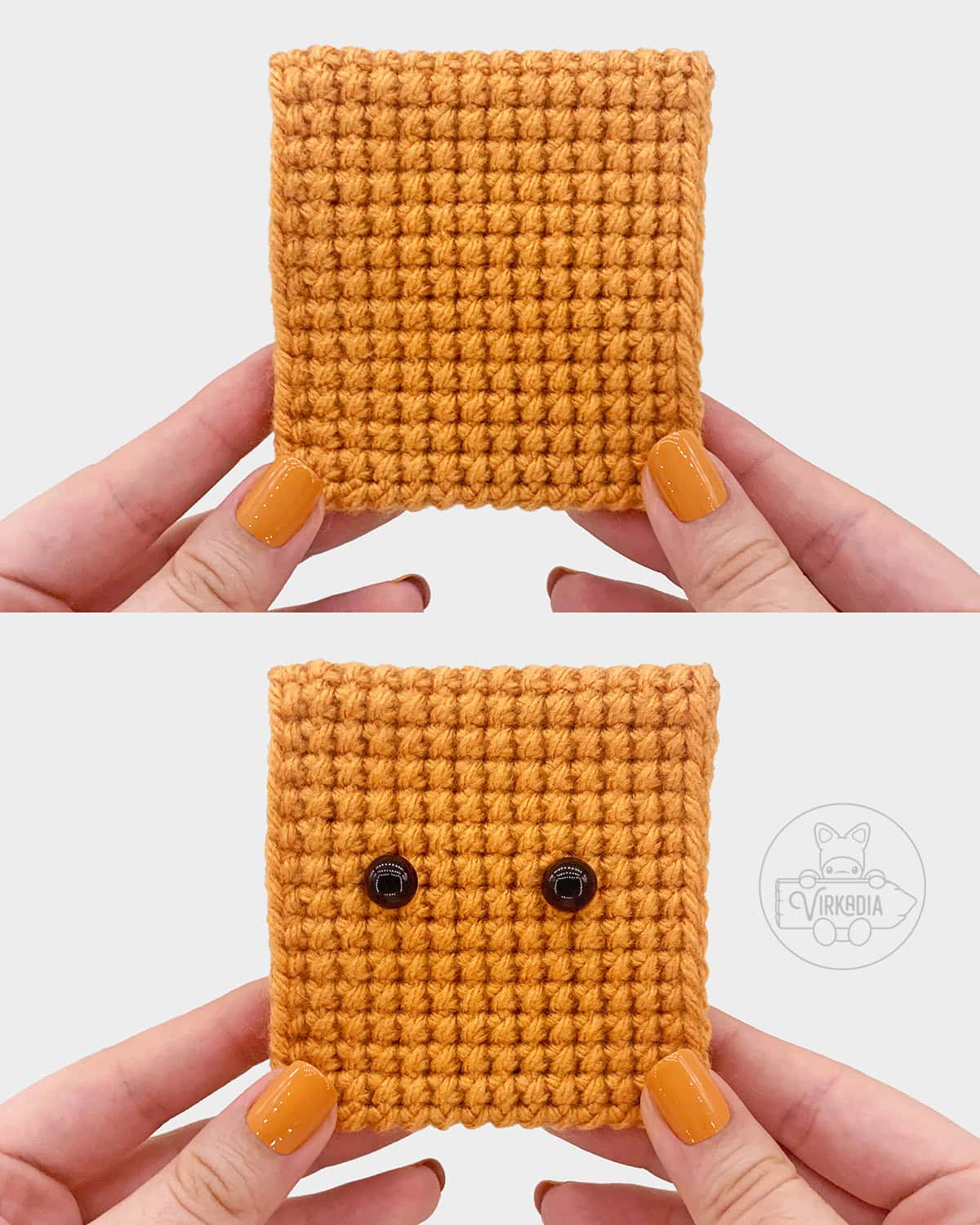 how to attach safety eyes onto amigurumi tutorial