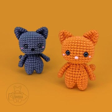 free crochet cat amigurumi plushies for DIY home decor, pet stuffed animals, and handmade gifts