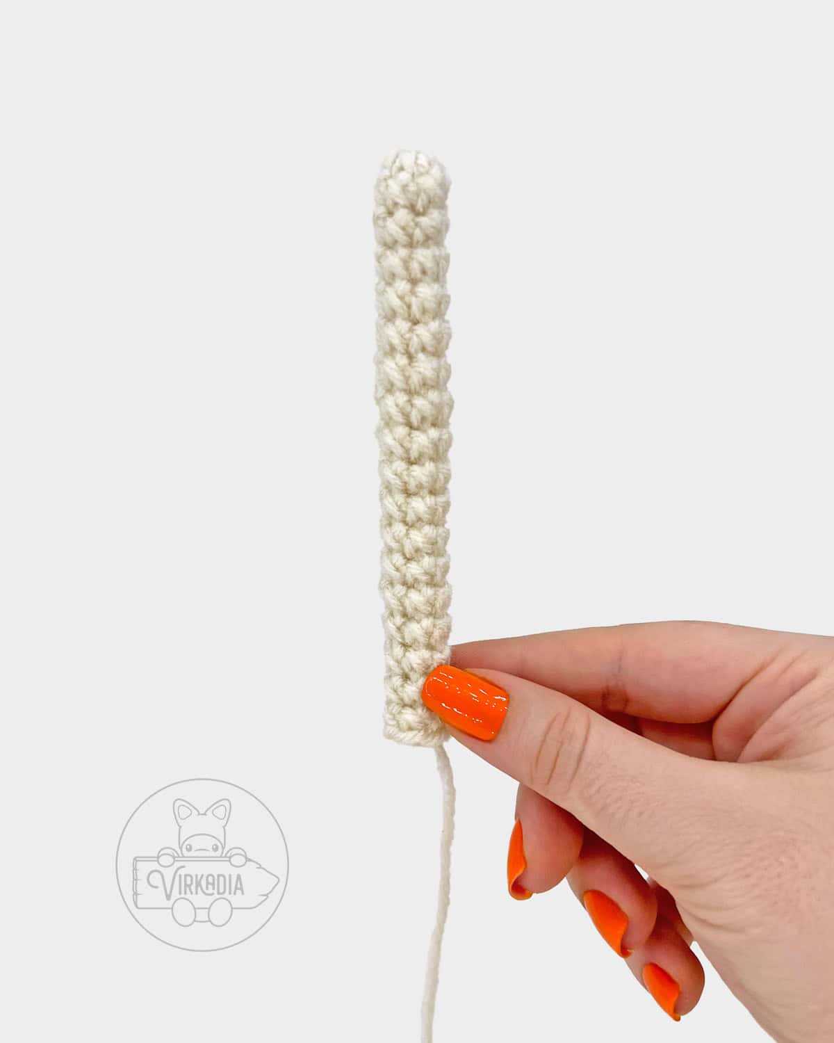free amigurumi tutorial of how the stick should look