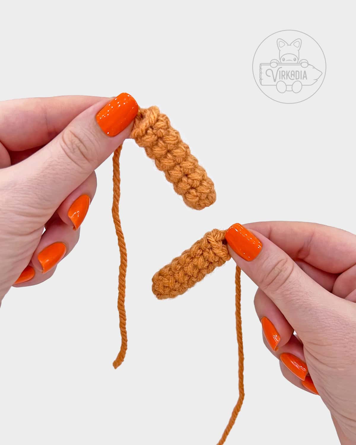 free amigurumi pattern tutorial of how the arms should look