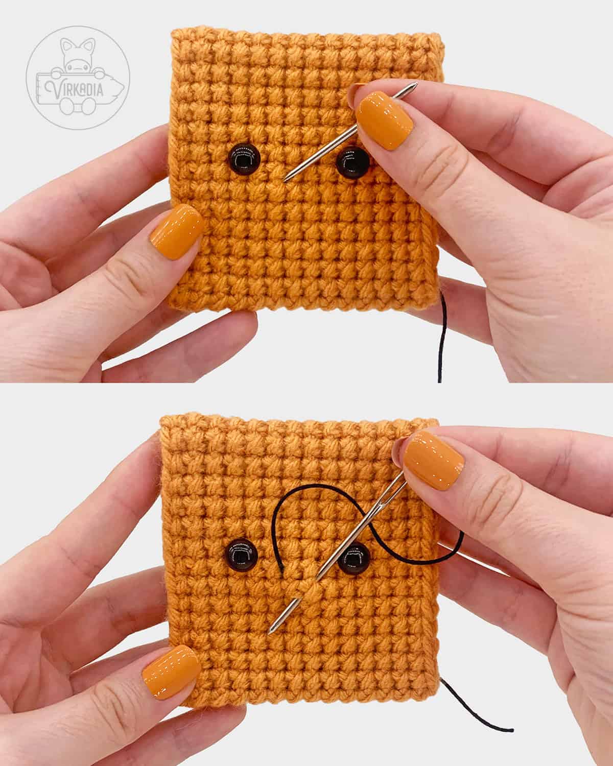 how to embroider a mouth onto amigurumi tutorial part one