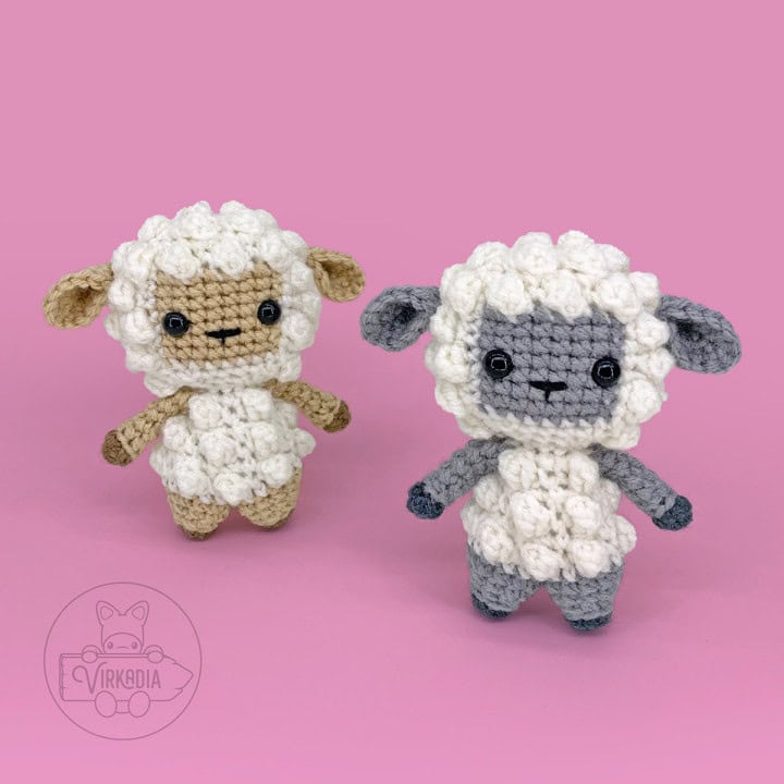 free crochet lamb sheep amigurumi plushies for DIY Easter decorations, spring crafts, animal decor, and homemade holiday gifts