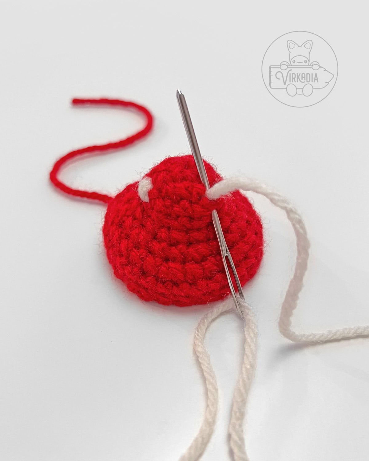 how to embroider the spots onto the cap