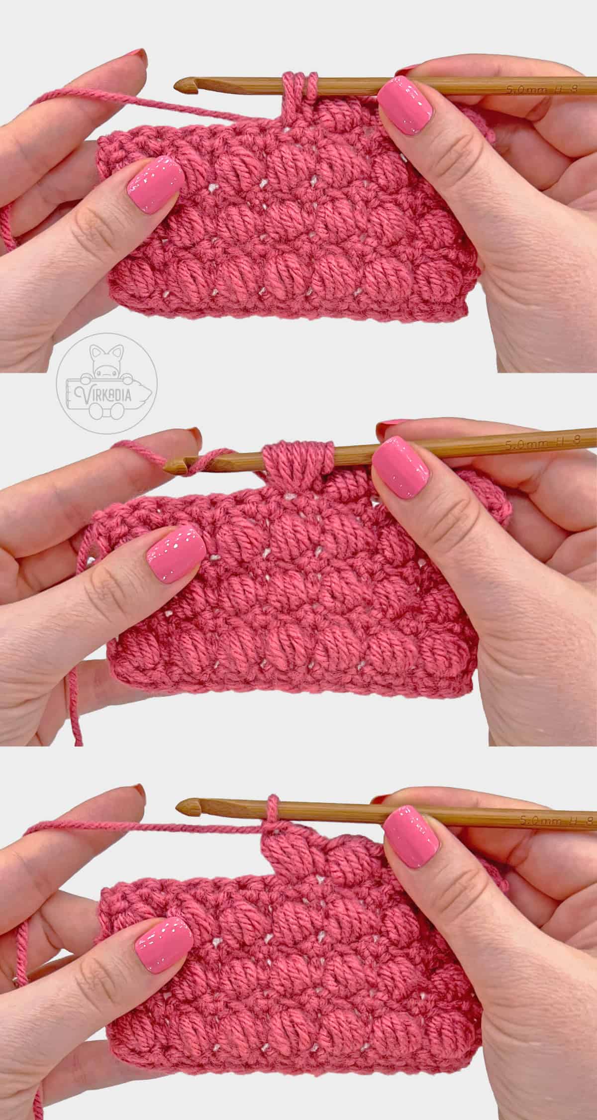 how to do a puff stitch crochet tutorial