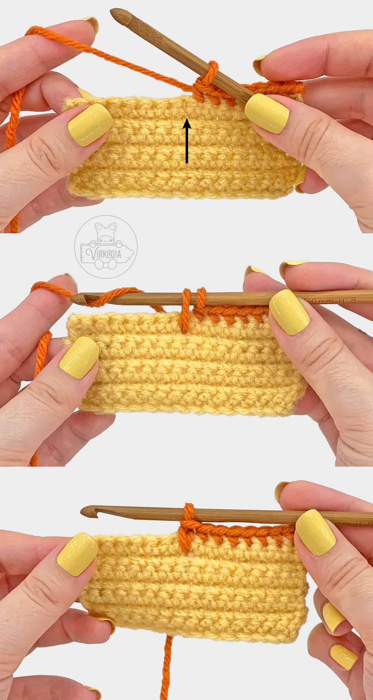 how to do a spike stitch crochet tutorial