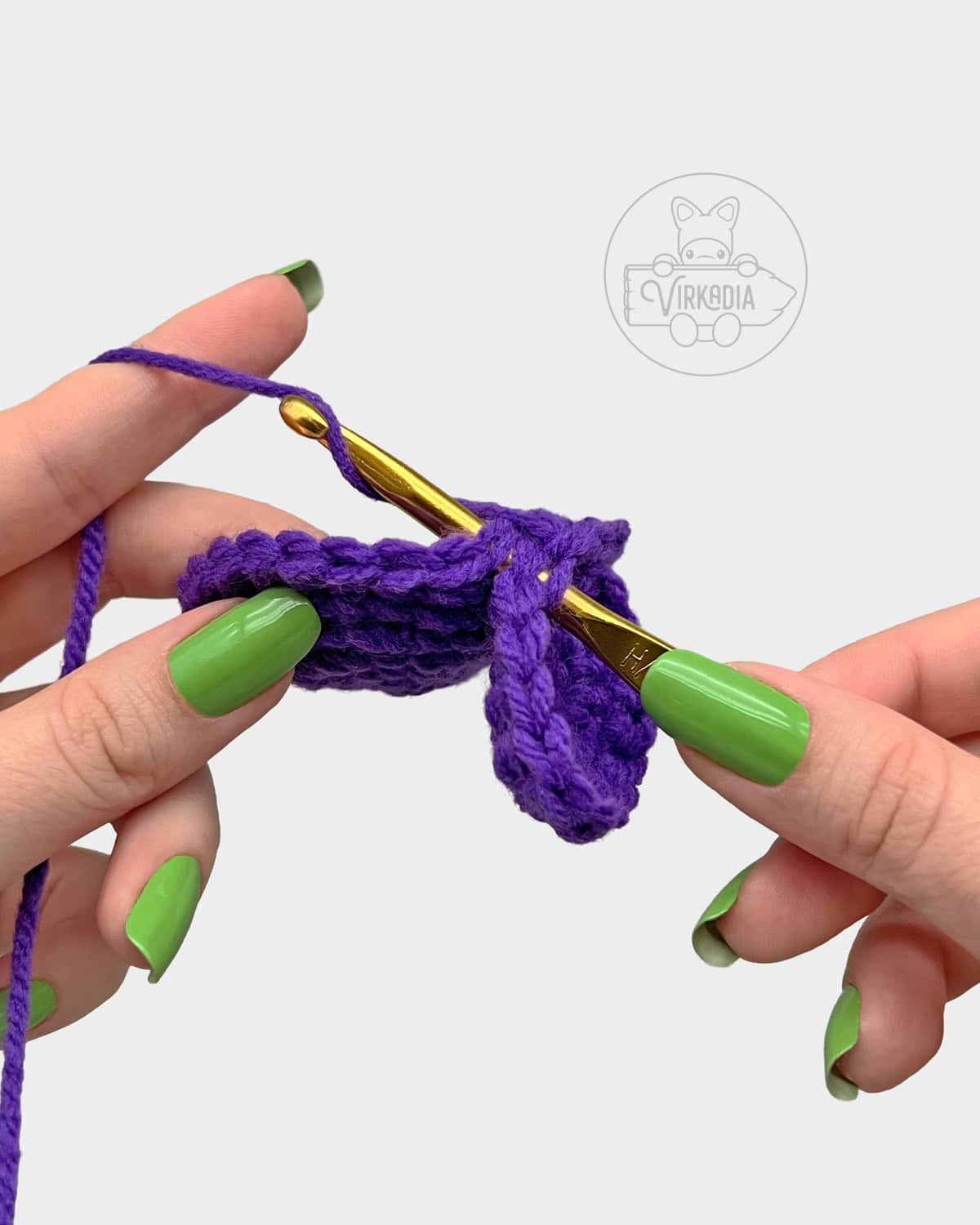 free doll accessories tutorial of how to attach the ears onto the hat