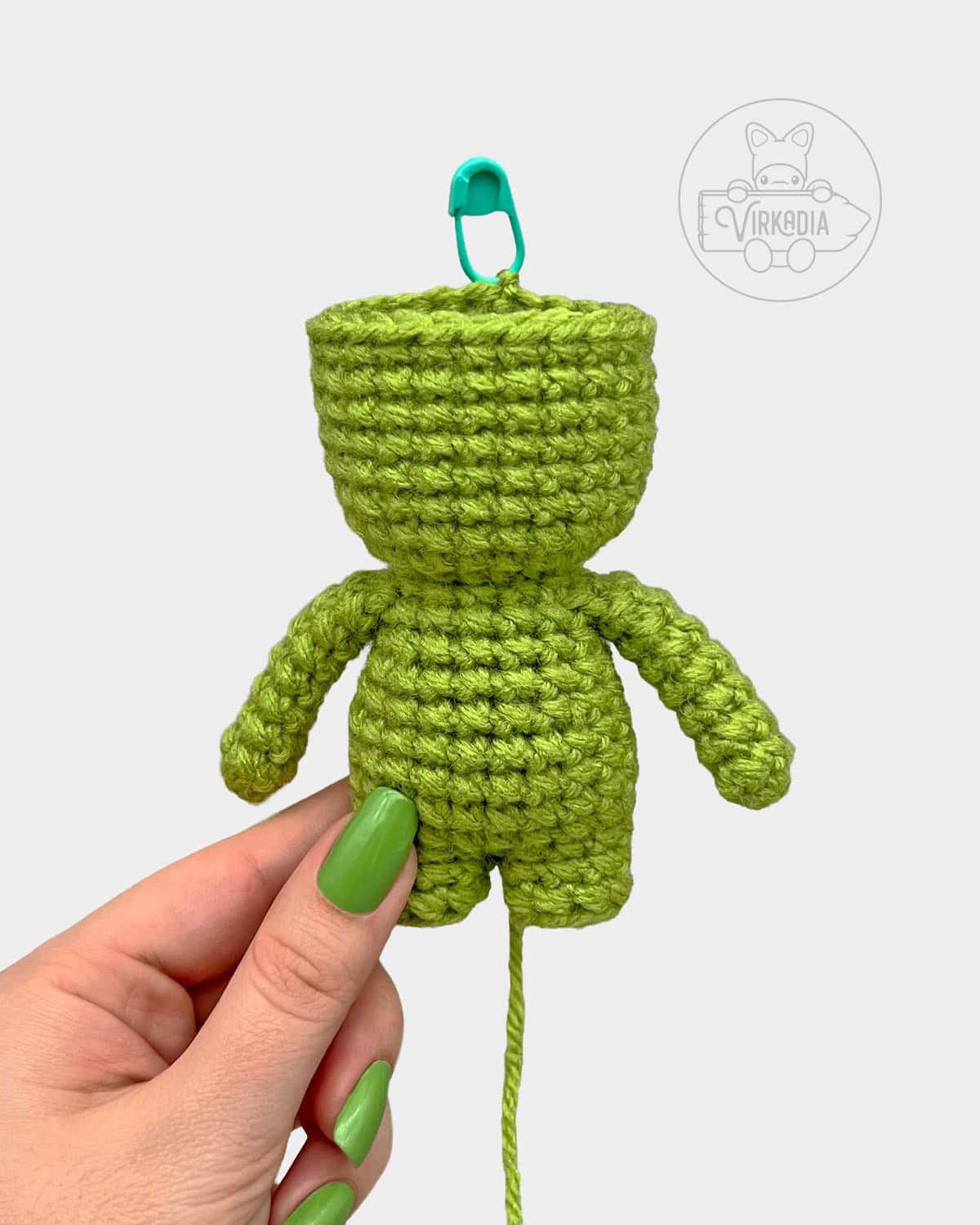 free Little Crochet Guy doll tutorial of how the body and head should look before adding the eyes and mouth