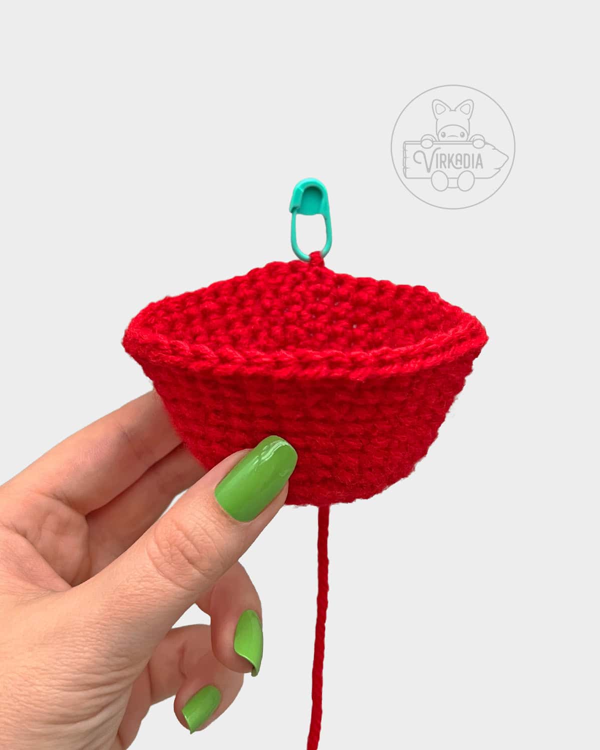 free doll accessories tutorial of how the outer layer should look before embroidering the spots